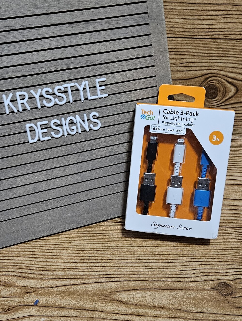 IPhone Ipad Lightening Charger Cable 3 Pack 3 Feet